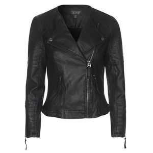 Topshop faux leather biker jacket